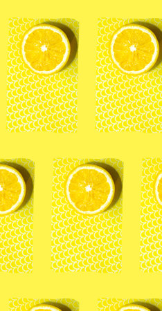 color yellow fresh citrus conceptual background spring wallpaperの写真素材