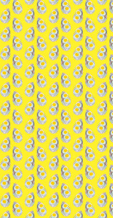 color yellow blue eggs conceptual background for easter spring wallpaper poster aprilの写真素材