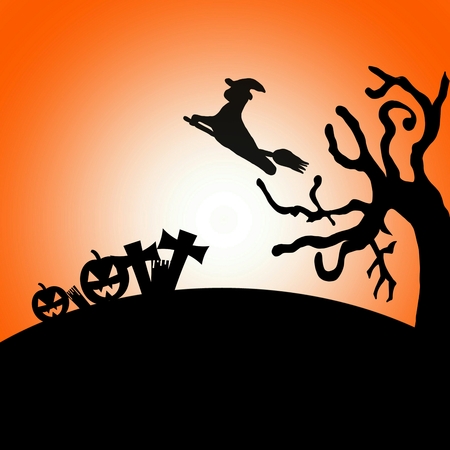 Halloween Background Midnight,Illustration.の写真素材