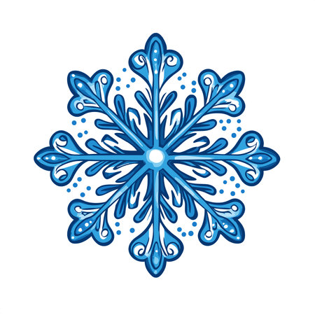 Elegant Blue Snowflakeの写真素材