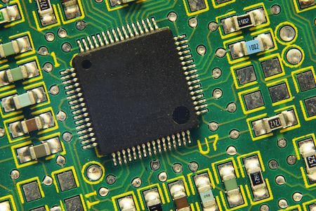 Harddisk Chips Close up