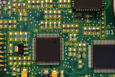 Harddisk Chips Close up