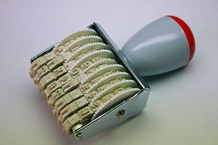 Date stamp close upの写真素材