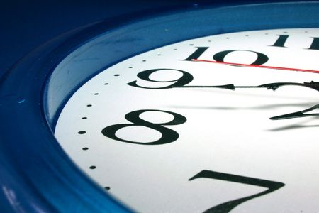 Clock close-up.
