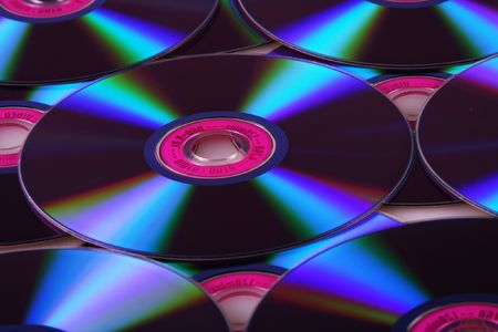 Compact disc close up.