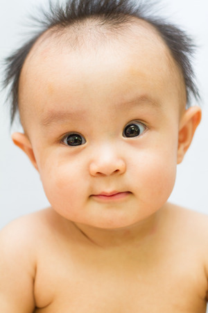Asian Chinese Baby Girl Portraitの写真素材
