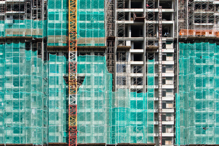 Unfinished Building at Construction Siteの写真素材