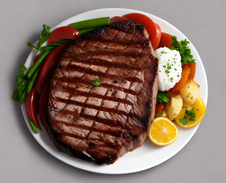 Whether you prefer rare or well-done, our selection of steak visuals will inspire and delight, appealing to meat lovers of all tastes.の素材
