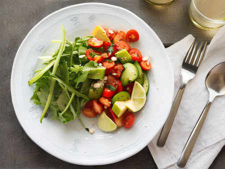 Celebrate the season with our seasonal salad, a culinary ode to nature's bounty and a true taste of freshnessの素材