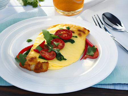 Enjoy the ultimate breakfast delight with our made-to-order omelet, a culinary masterpiece that combines taste and simplicityの素材