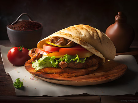 Savor the rich and aromatic flavors of our signature kebab, an iconic dish that captures the essence of Middle Eastern cuisineの素材
