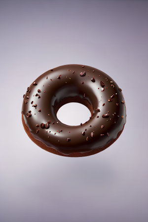 Tempt your taste buds with the sinful allure of our chocolate donuts, a decadent indulgence that satisfies your sweet cravingsの素材