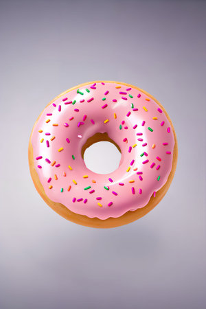Delight in the refreshing flavors of summer with our strawberry donuts a burst of juicy goodness in every biteの素材