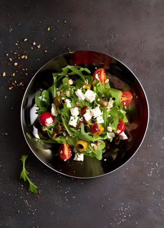 Elevate your plate with our vibrant and nutritious salad, a refreshing choice for health-conscious foodiesの素材