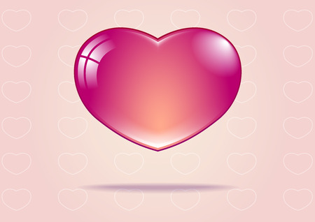 Pink heart on the pink background.のイラスト素材