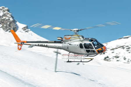 Flight service of Courcevel altiportのeditorial素材