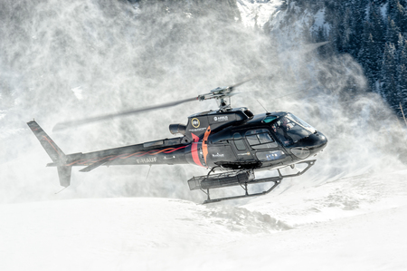 Take Off from Courchevel heliportのeditorial素材
