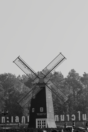 Pin Wheel in Chris Mas garden Thailnadの写真素材