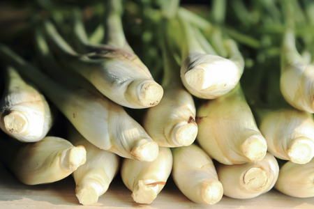 Lemongrasses decorated on wood.の写真素材