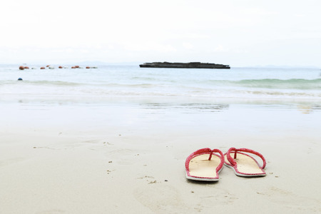 Beach and sand in Thailand .の写真素材