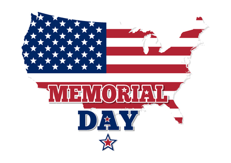 Memorial Day design. Map of the USAのイラスト素材