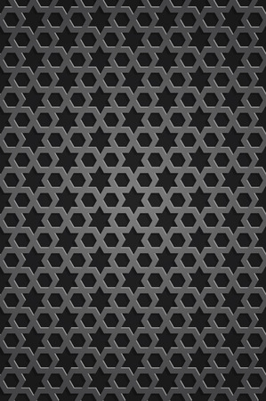 Stellar seamless pattern. Islamic pattern. Endless texture. Metal grille with an ornament in Islamic style. Vector illustrationのイラスト素材