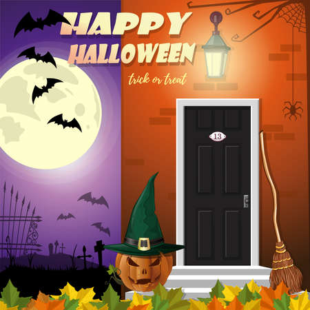 Happy Halloween. Welcome to the night partyのイラスト素材