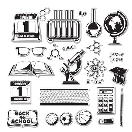Back to school icons set. Vector iconsのイラスト素材