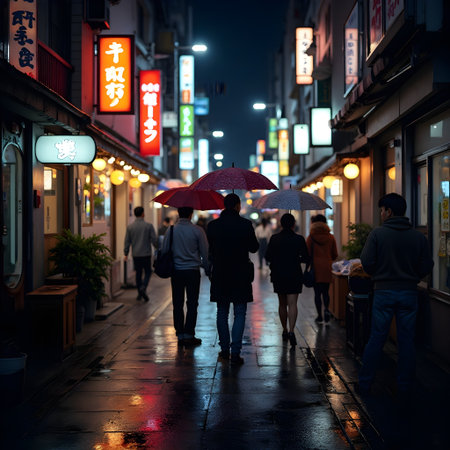 Unidentified people walking on the street in Tokyo, Japan. Tokyo is the capital and most populous cityの素材