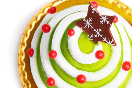 Christmas cake isolatedの写真素材
