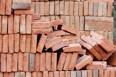 heap of red brick