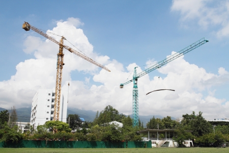 Crane under constructionの写真素材