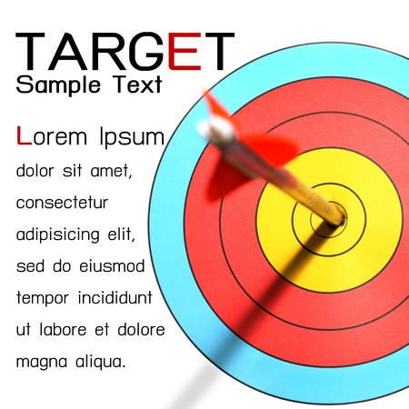 Target face with arrow, business conceptの写真素材