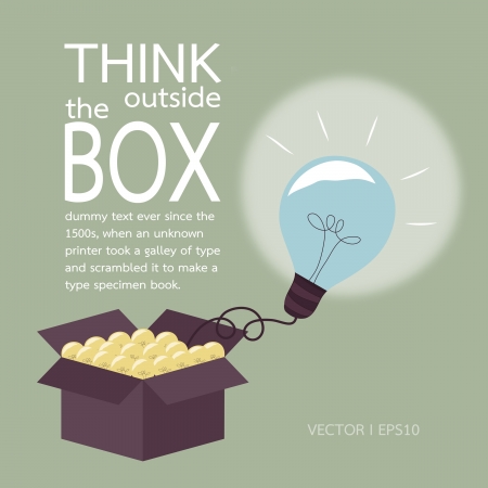 Think outside the box conceptのイラスト素材