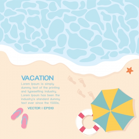 Summer on the beach, vectorのイラスト素材
