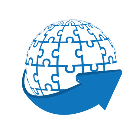 Bussiness globe  -isolated on the white backgroundのイラスト素材