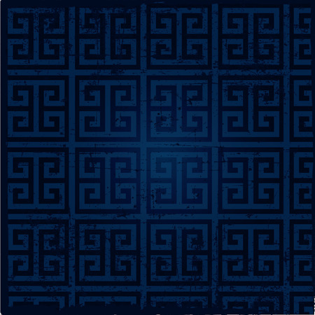 Background pattern -geometry lines, dark blue color, greek patternのイラスト素材