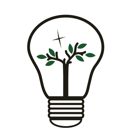 Tree in the lughtbulb - energy saving -vector imageのイラスト素材