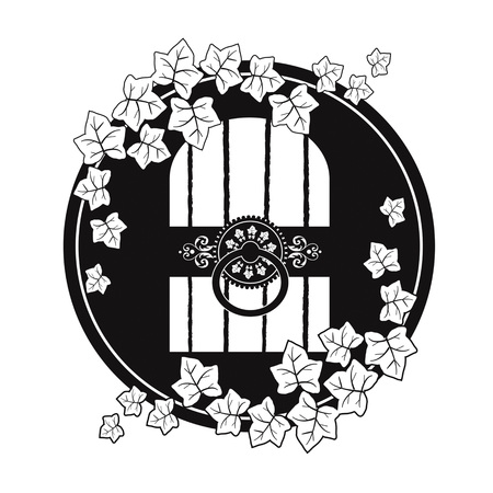 Cellar door emblem on plain background.のイラスト素材