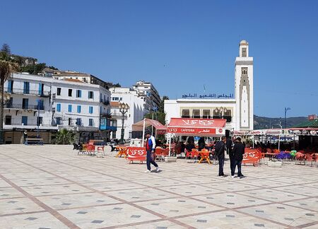 The area in front of the commercial and passenger port. Skikda. Algeria. April 27, 2018.のeditorial素材