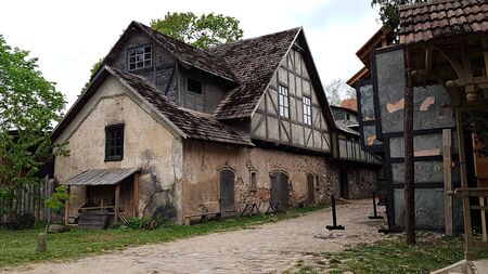 Imitation of old buildings at the Cinevilla film Studio in Latvia. May 2019.のeditorial素材