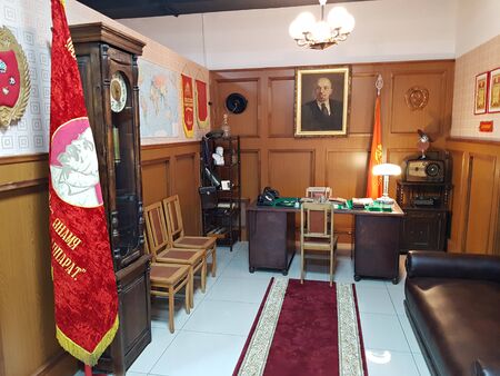 The office of the party leader of the past country in the museum hotel of the city of Kamensk...