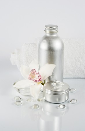 Spa composition with orchidの写真素材