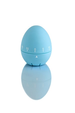 Blue alarm clock eggの写真素材
