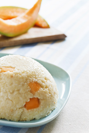 Closeup of the healthy millet puddingの写真素材