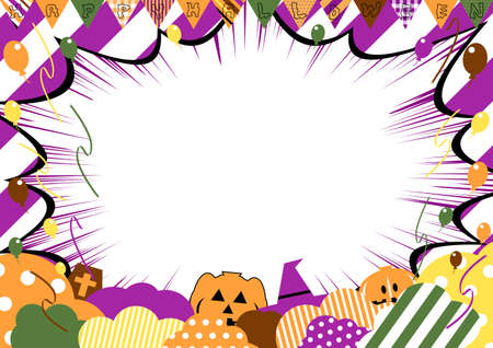 Halloween Balloon Decoration Backgroundのイラスト素材