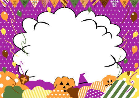 Halloween Balloon Decoration Backgroundのイラスト素材