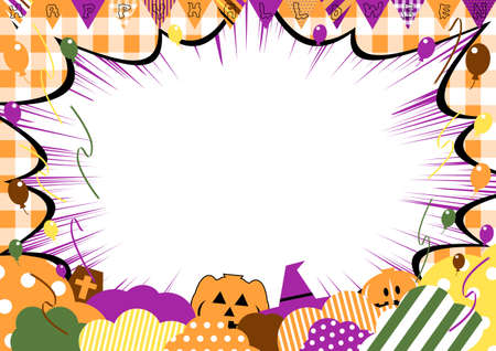 Halloween Balloon Decoration Backgroundのイラスト素材