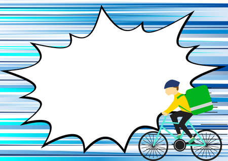 Bicycle Delivery Balloon Speed Backgroundのイラスト素材