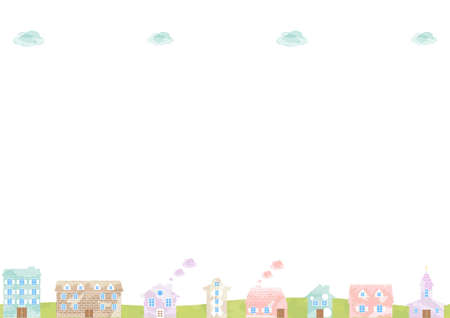 Watercolor landscapeのイラスト素材